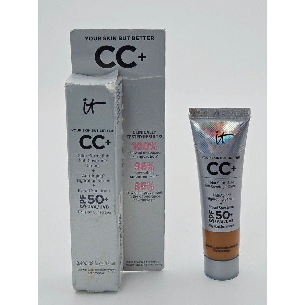 It Cosmetics CC+ Color Correcting Full Coverage Cream SPF 50+ Travel Size 12ml